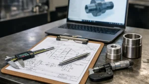 engenheiro confirmando questões do projeto no local de trabalho